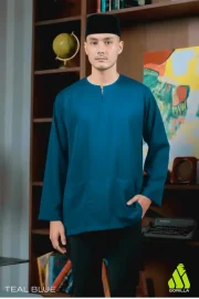 Lengan Panjang - Teal Blue