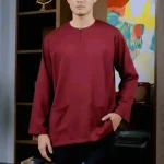 Lengan Panjang - Burgundy