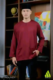 Lengan Panjang - Burgundy